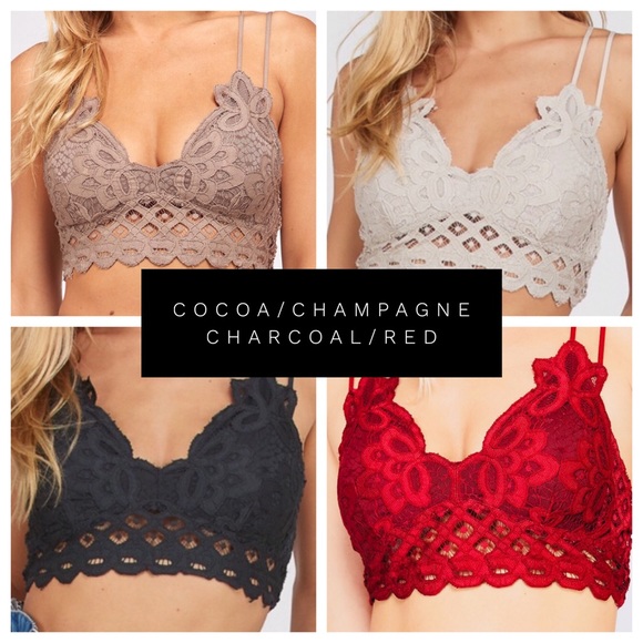 Perfect Double Strap Scalloped Olive Lace Bralette - Picture 8 of 8